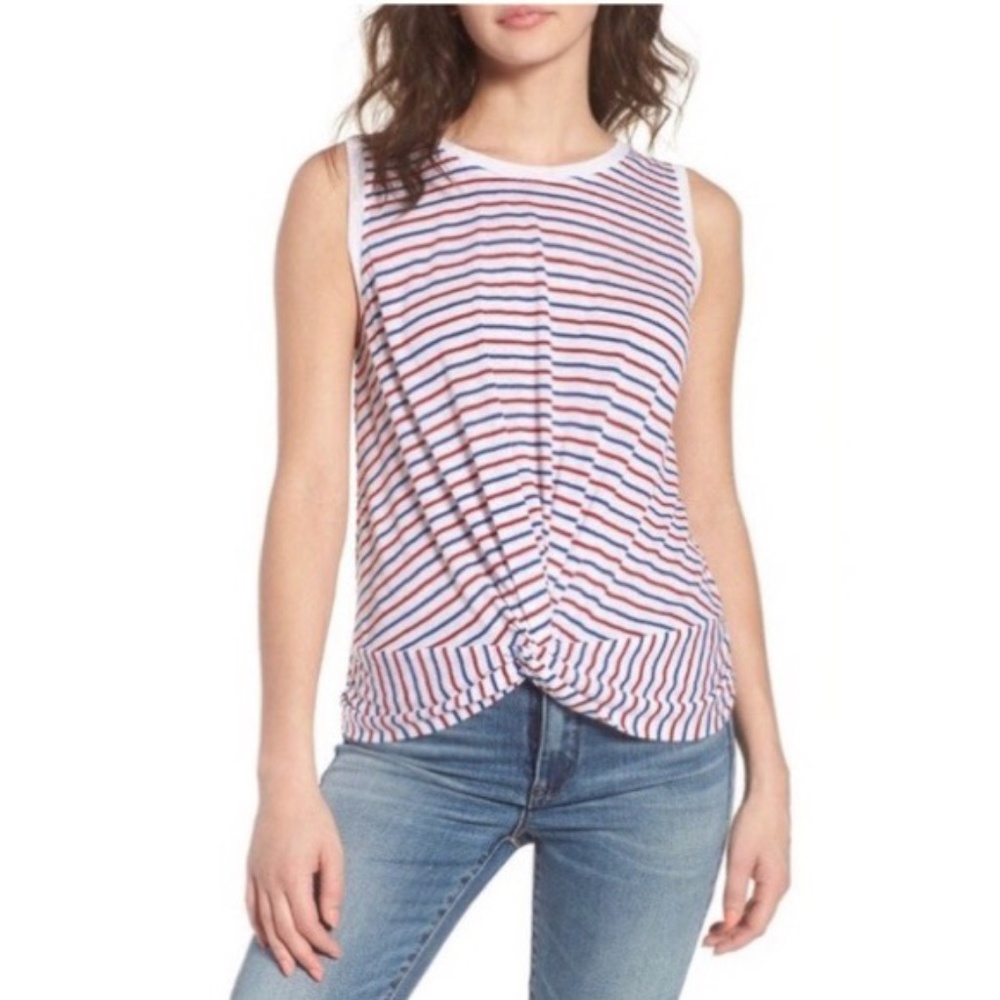 BP Nordstrom striped twist knot tank top S NWT - Picture 1 of 5